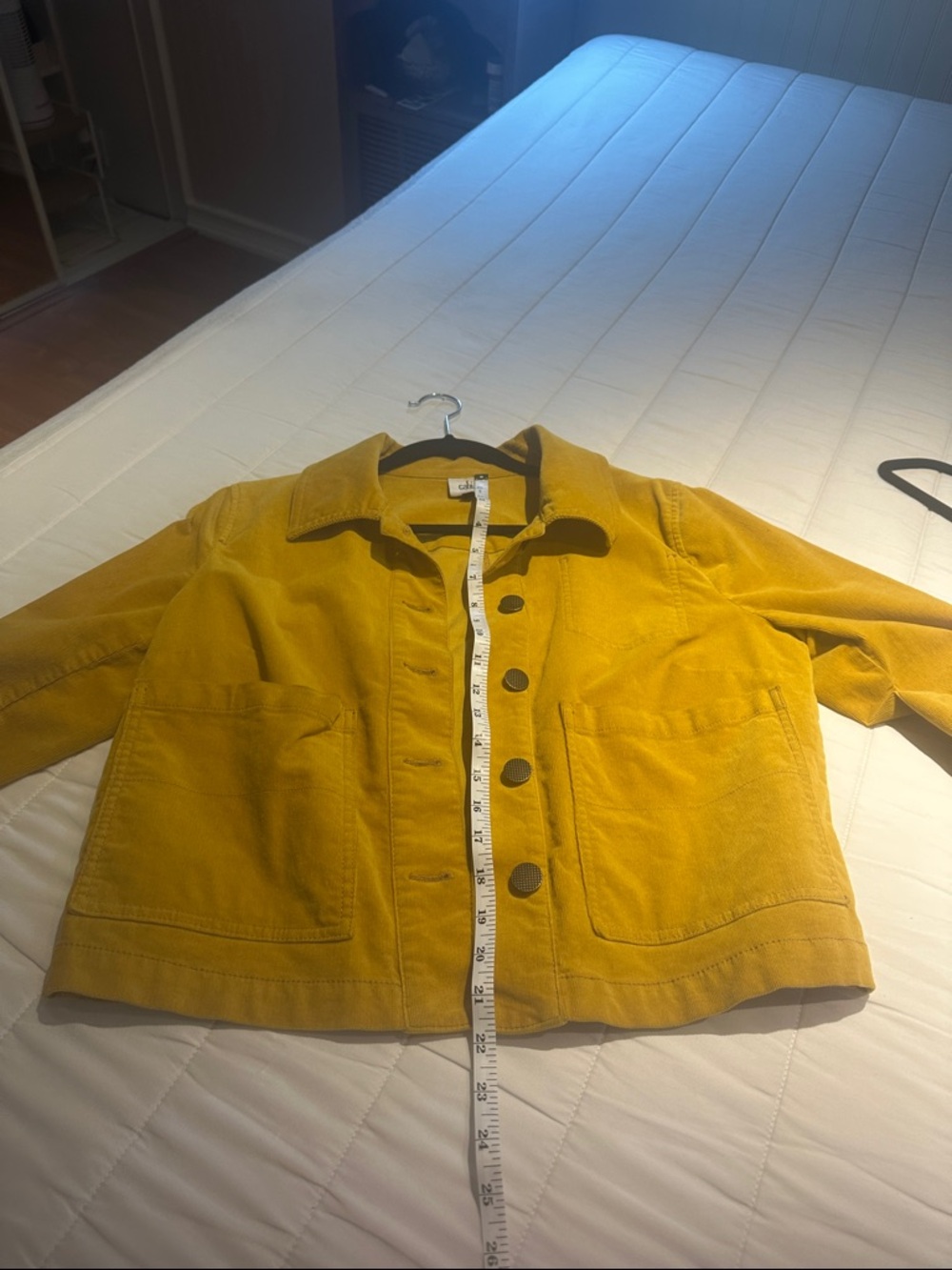 CAbi Mustard Yellow Corduroy Button-Front Jacket - Picture 3 of 3